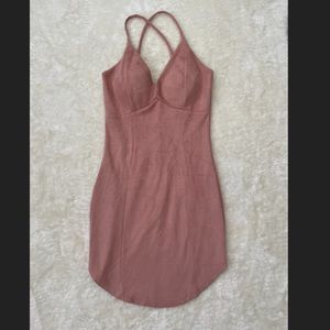 Pink Velvet Mini Dress Size Small